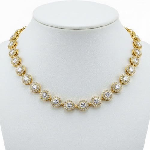 COLLANA CON ZIRCONI ROTONDI COLORATI