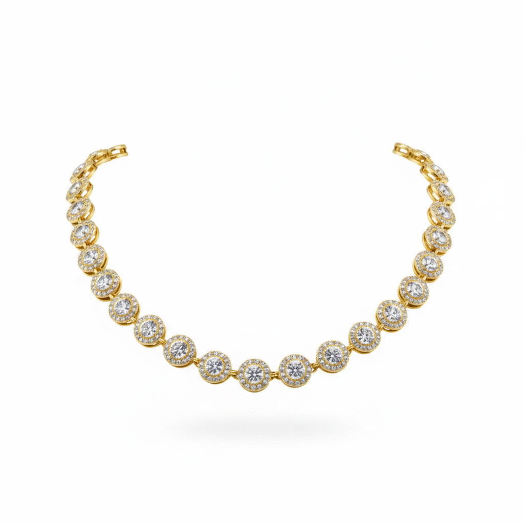 COLLANA CON ZIRCONI ROTONDI COLORATI
